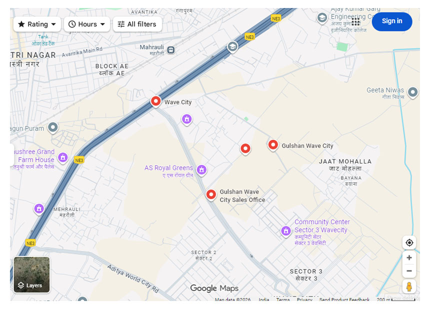Gulshan Empire Location map